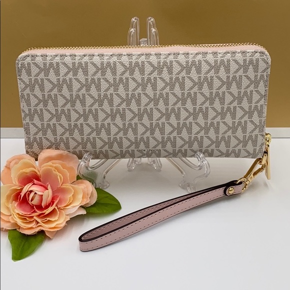 MICHAEL KORS LG CONTINENTAL WALLETS POWDER BLUSH - Picture 13 of 14